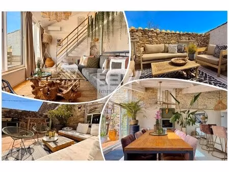 élégante maison de village rénovée avec terrasses