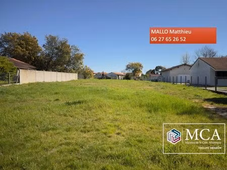 vente terrain 600 m² vayres (33870)