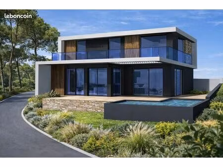 pc 3 villas – terrain vue dégagée mer & montagne - cerbere