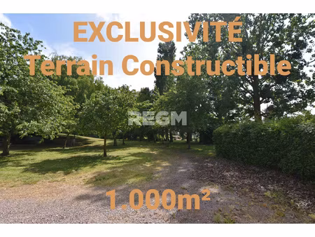 exclusif : terrain constructible hors lotissement de 1000m2