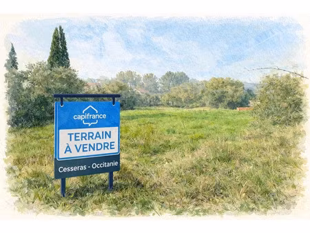 vente terrain 3730 m² à cesseras (34210)  88 000 €
