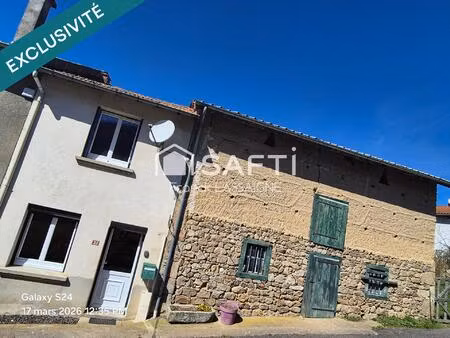 maison 3 pièces et grange avec terrain clos