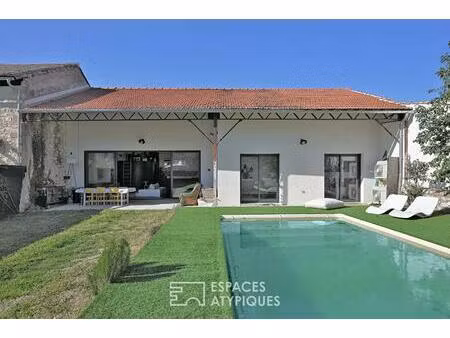 ancienne grange entièrement réhabilitée avec piscine