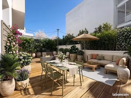 200m centre ville - appt traversant t3 bis 78 m2 (2/3 ch) - terrasse 34 m2 - 2 places de s