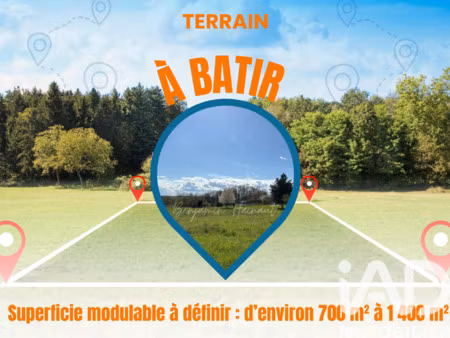 vente terrain à bâtir 700 m²
