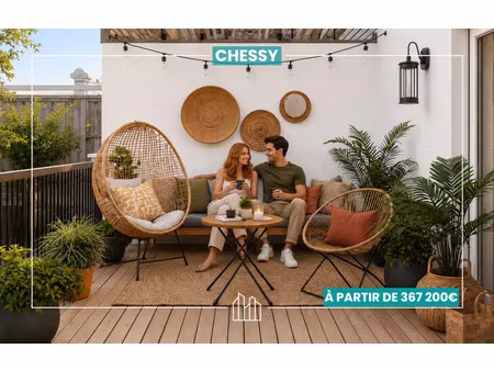 vente appartement neuf 5 pièces 97m2 chessy - 475200 € - surface privée