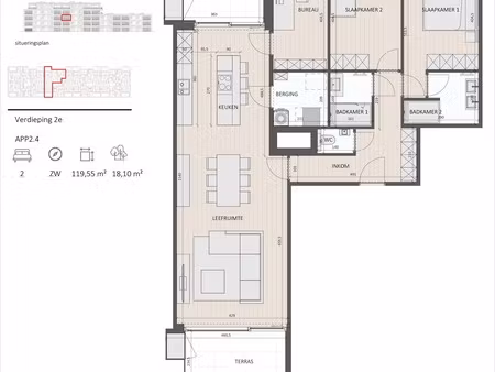 appartement te koop in oostakker met 3 slaapkamers