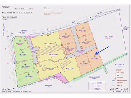 vente terrain 567 m² à plurien (22240)  144 450 €