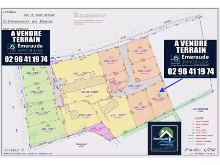 vente terrain 567 m² à plurien (22240)  173 840 €