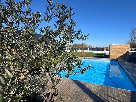 coulogne maison semi plain-pied - 4 chambres - jardin - piscine - hangar - garage