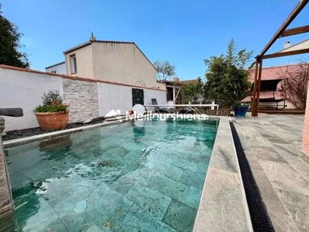 cabestany (66330) – maison individuelle 6 pièces 130m2 terrain 438m2– plain-pied – piscine