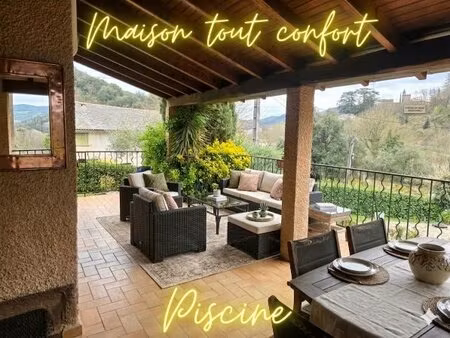 villa piscine en cévennes sud lozère.
