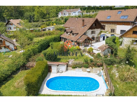 maison en pierre avec jardin et piscine
