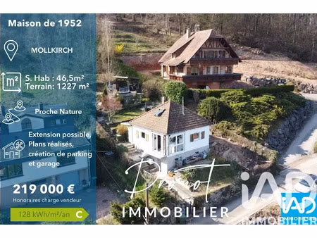 vente maison 2 pièces 47 m² à mollkirch (67190)  219 000 €