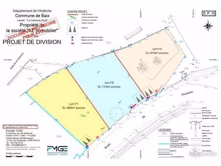 terrain constructible 615m² baix