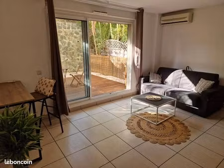 studio meublé avec jardin la possession