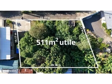 terrain de 511m2 utile