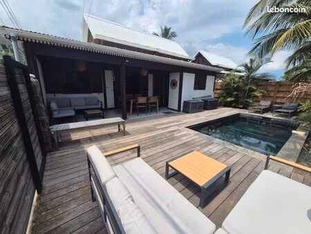 maison meublée 3 pièces + mezzanine la saline les bains