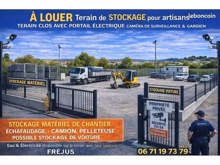 à louer de stockage sécurisé avec gardien portail électrique de matériaux échafaudage voit