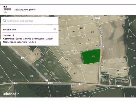 terrain agricole avec peupliers