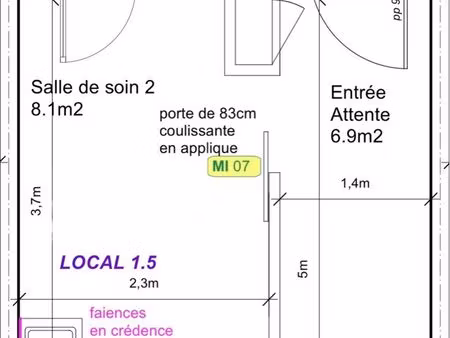 sous location cabinet neuf - espace santé