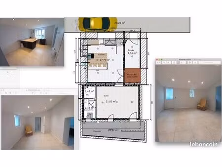 maison de ville rénovée – 79 m² – centre de spézet