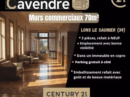 murs commerciaux 70 m² lons le saunier