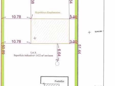 terrain 1 422 m² la grand croix