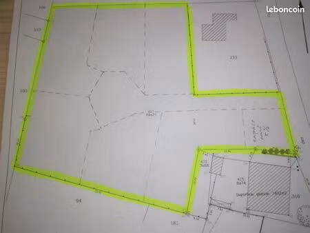 terrain 6971 m2 à goux