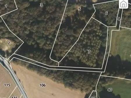 vend terrain boisé  6840m2