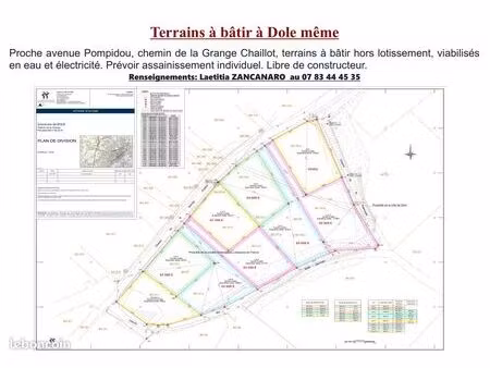 terrain a batir viabilisés dole