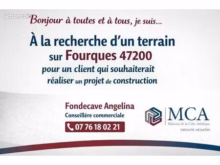 recherche terrain constructible fourques