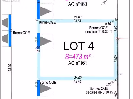 terrain constructible fossé (41330)