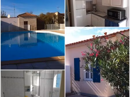 maison 47m2 dans résidence sécurisée avec piscine (pas d'agence merci)