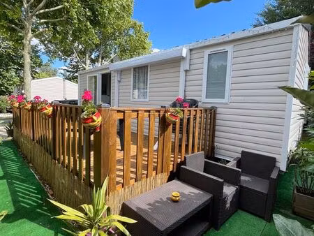 vends mobilhome dans camping  dans les landes