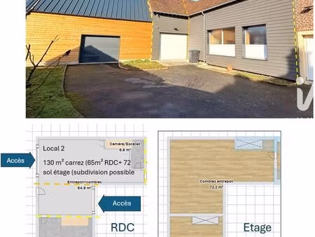 local artisan  entrepreneur  dépôt  stockage 190m² - proche aéroport