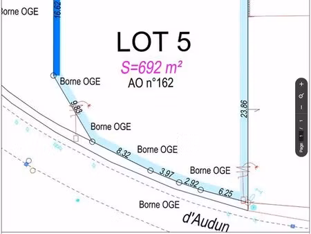 terrain constructible fossé (41330)
