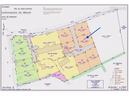terrain 422 m² plurien