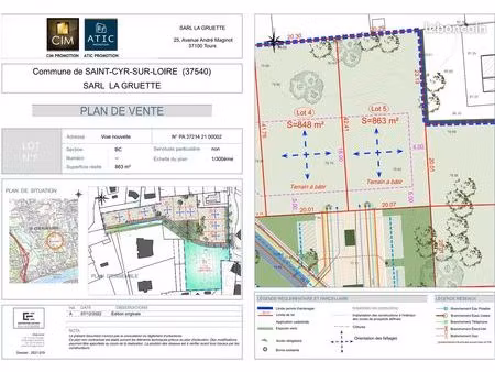 terrain à batir - saint-cyr sur loire