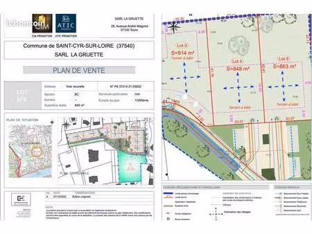 terrain à batir saint-cyr sur loire