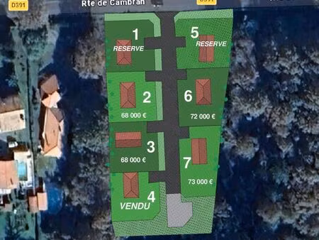 terrain 570m2 à sort en chalosse