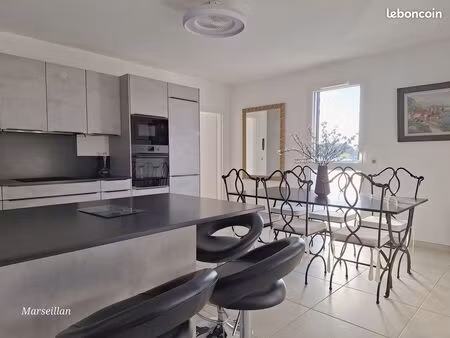 appartement t4 dernier étage avec terrasse – résidence récente à marseillan