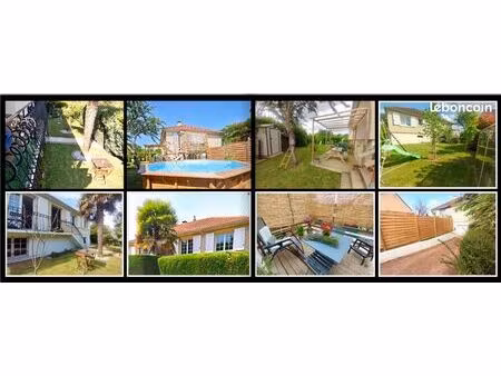 maison 3 chambres et 1 petit studio piscine en bois