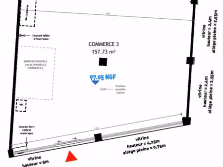 local commercial 158 m² sceaux