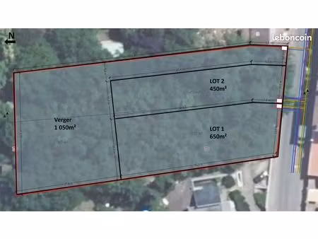 terrain à bâtir rue de la colline à nancy (450m² et 650m²)