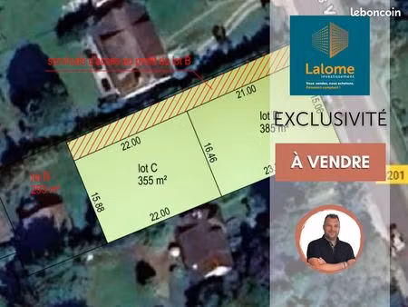 terrain 355 m² bonnières-sur-seine