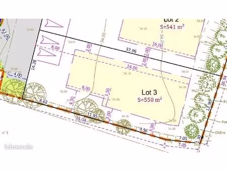 terrain 260 m² bruz