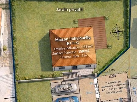 terrain à bâtir 405 m2 - libre constructeur