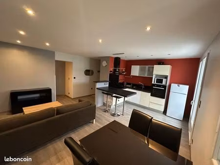 t2 meublé avec jardin  garage et parking