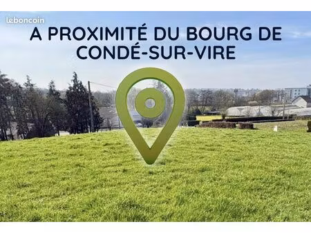 terrain 800 m² conde sur vire